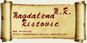 Magdalena Ristović vizit kartica